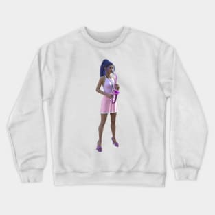 girl playing purple saxophone Crewneck Sweatshirt